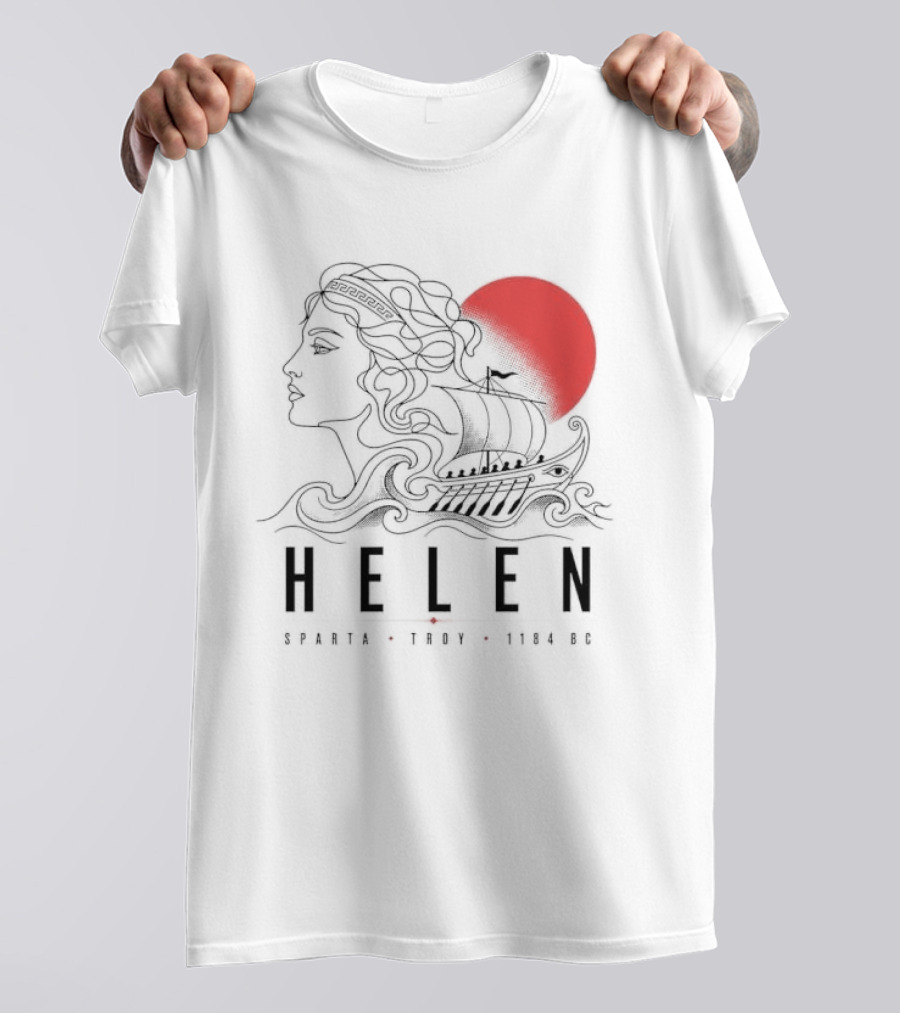 Helen Of Troy Sparta 1184 BC Greek Mythology History T-Shirt