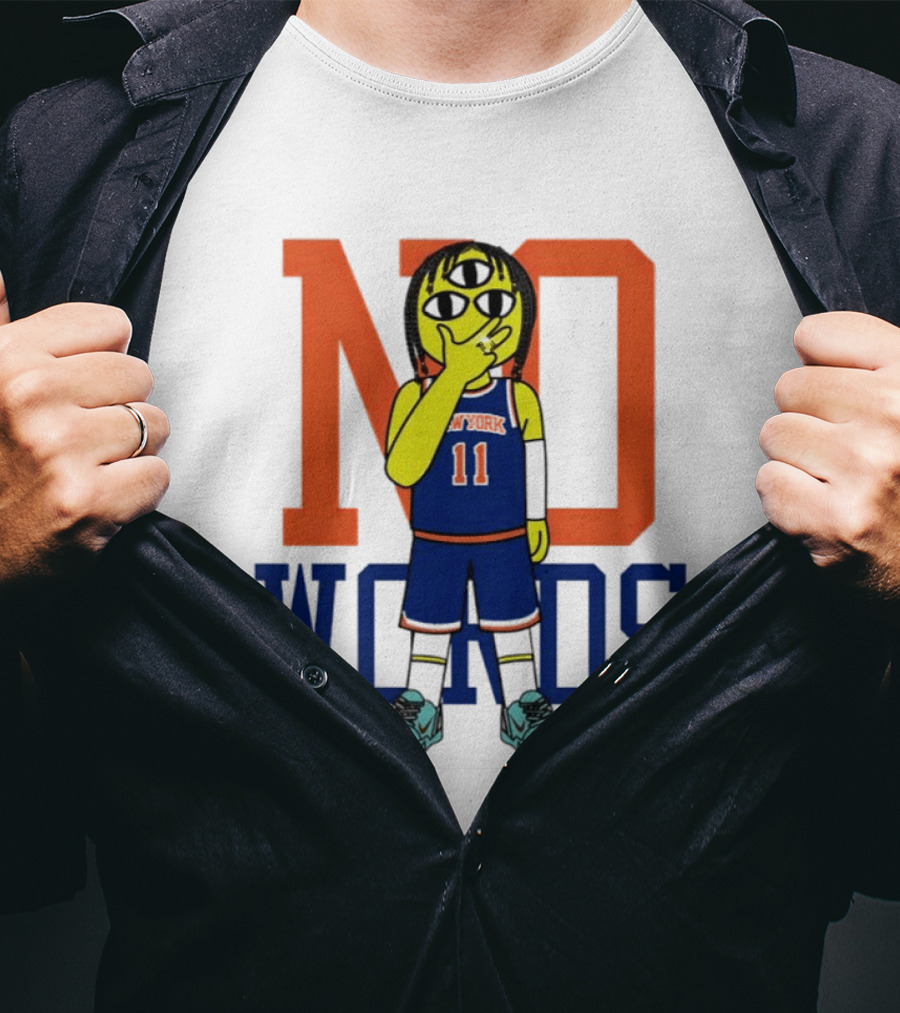 Jalen Brunson New York Knicks No Words Three Eyed Cartoon T-Shirt