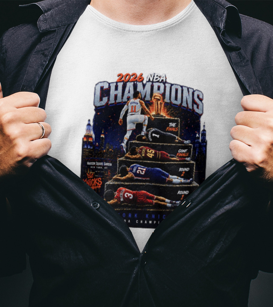 2026 NBA Champions New York Knicks Jalen Brunson Road To Glory T-Shirt
