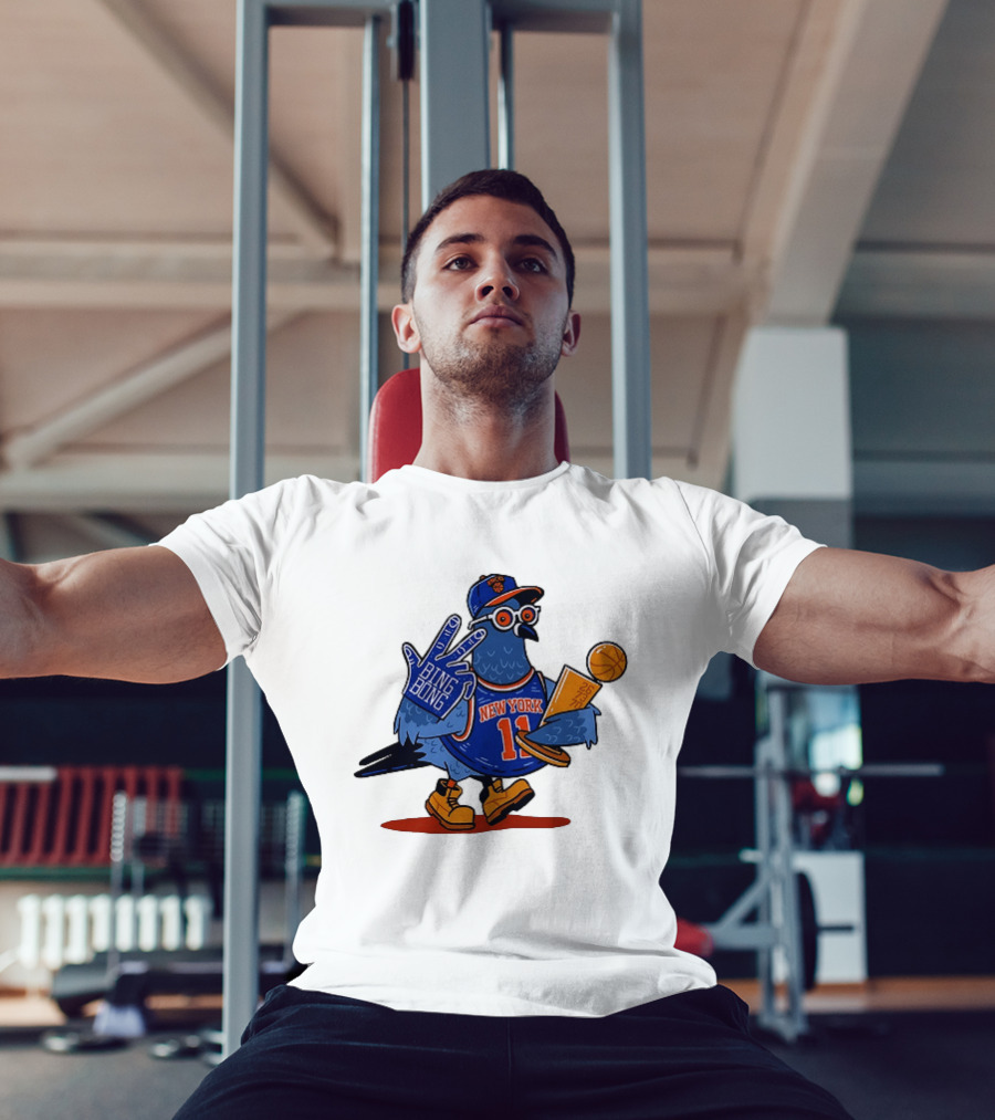 New York Knicks NBA Pigeon Bing Bong 26 73 70 Trophy T-Shirt