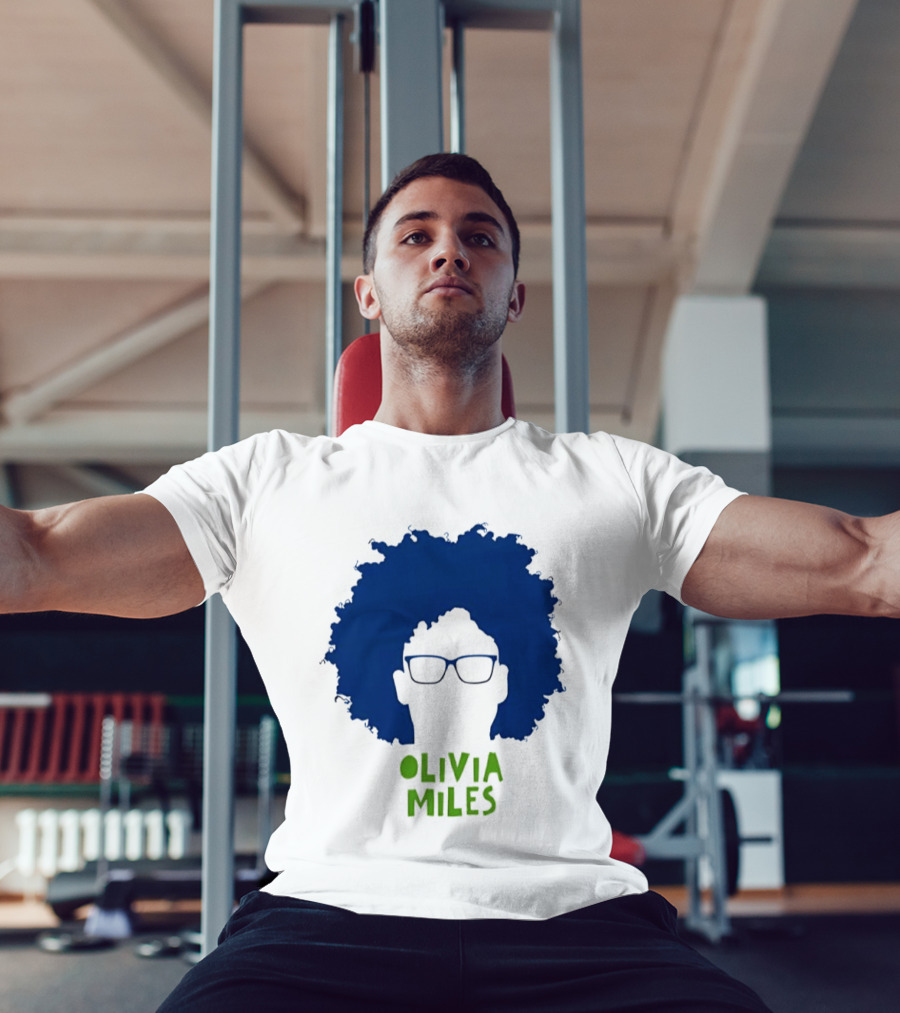 Olivia Miles Minnesota Lynx Fan Tribute Blue Afro Glasses T-Shirt