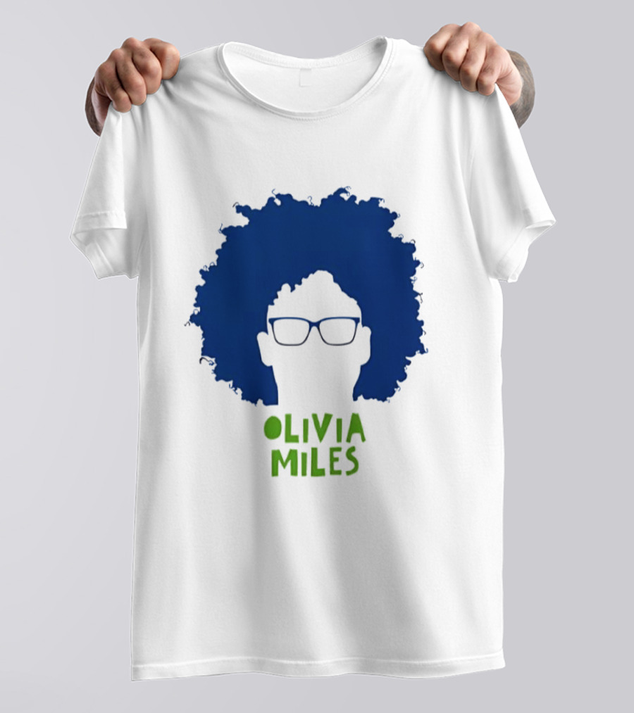 Olivia Miles Minnesota Lynx Fan Tribute Blue Afro Glasses T-Shirt