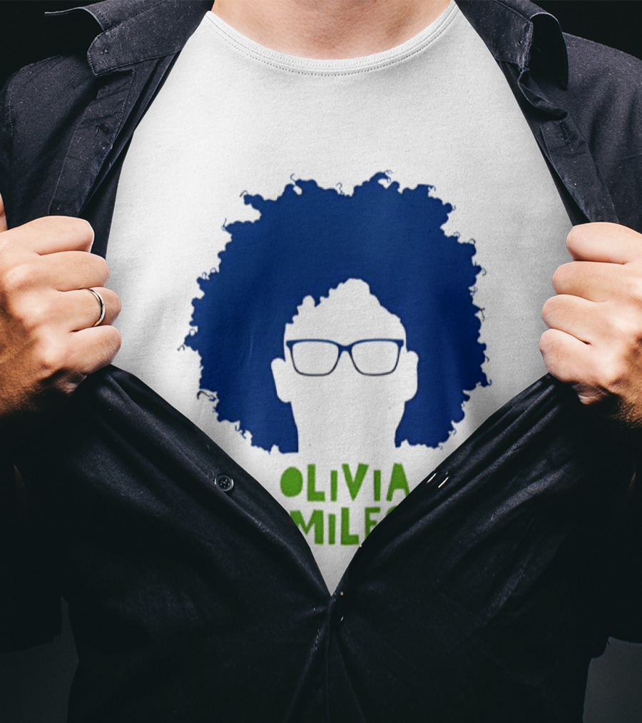 Olivia Miles Minnesota Lynx Fan Tribute Blue Afro Glasses T-Shirt