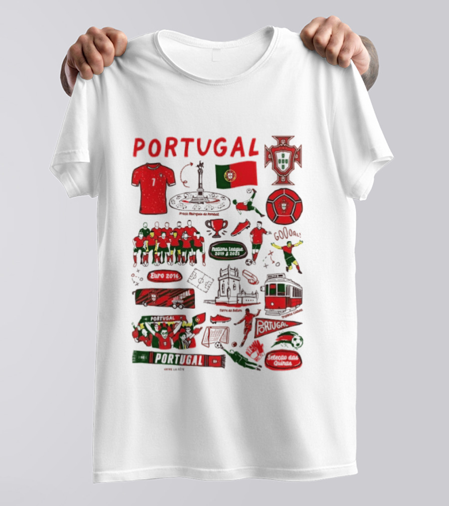 Portugal Football Team Seleção Das Quinas Euro 2016 Nations League Crest T-Shirt