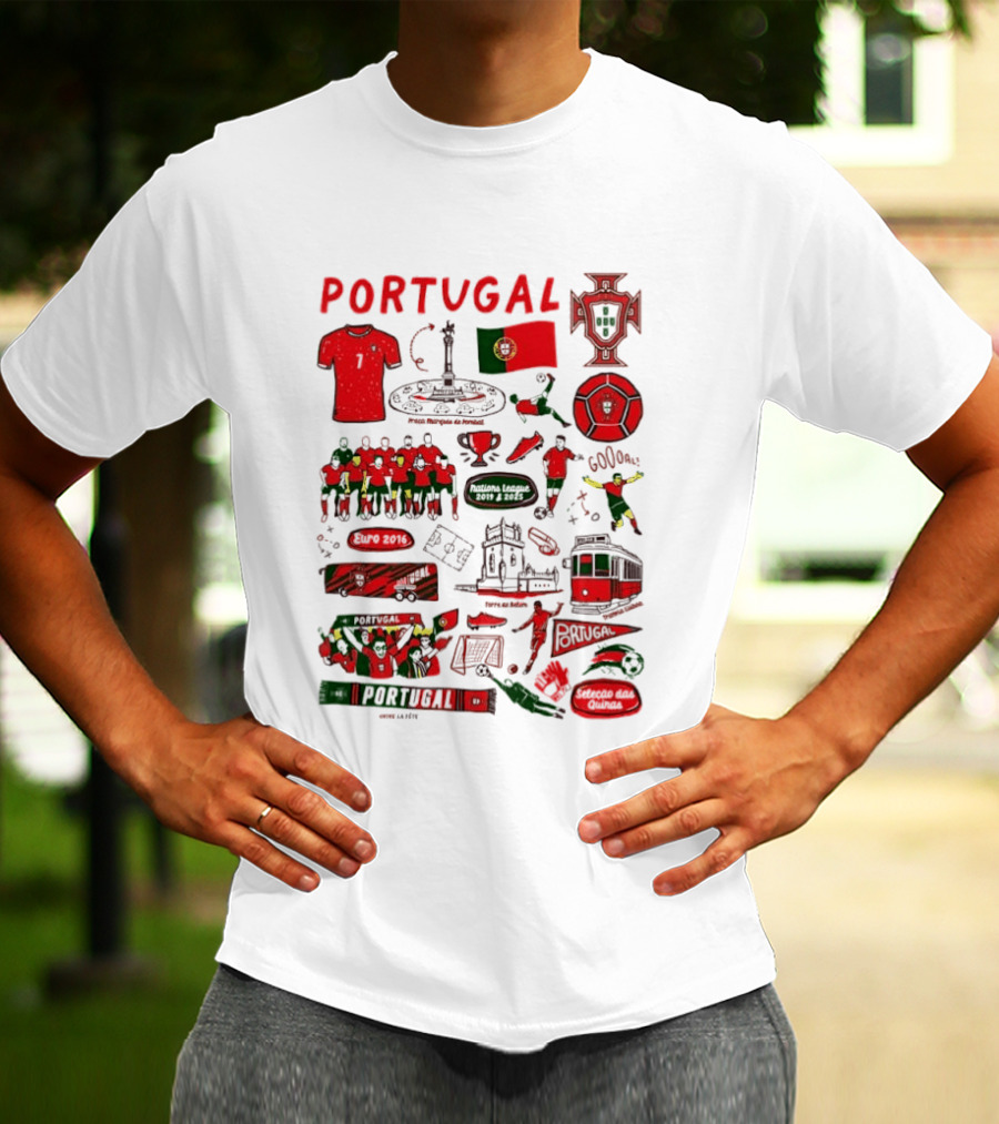 Portugal Football Team Seleção Das Quinas Euro 2016 Nations League Crest T-Shirt