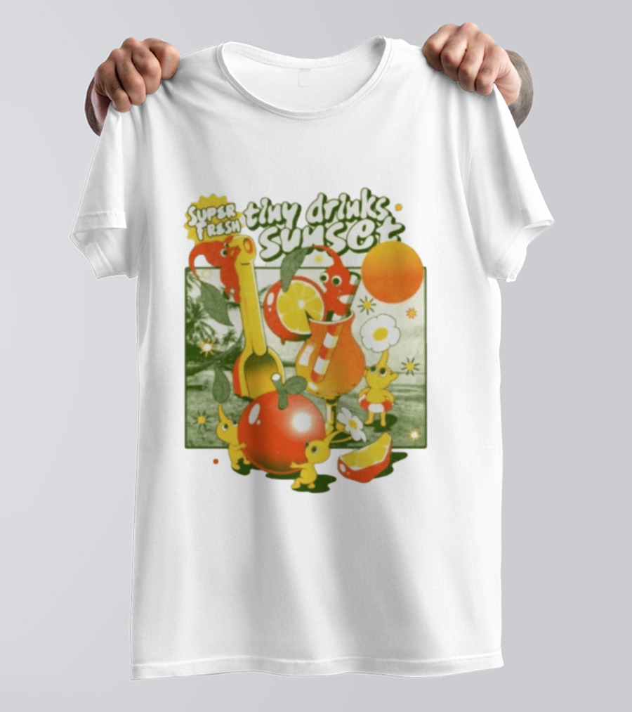 Super Fresh Tiny Drinks Sunset Pikmin Juicy Fruits Adventure T-Shirt