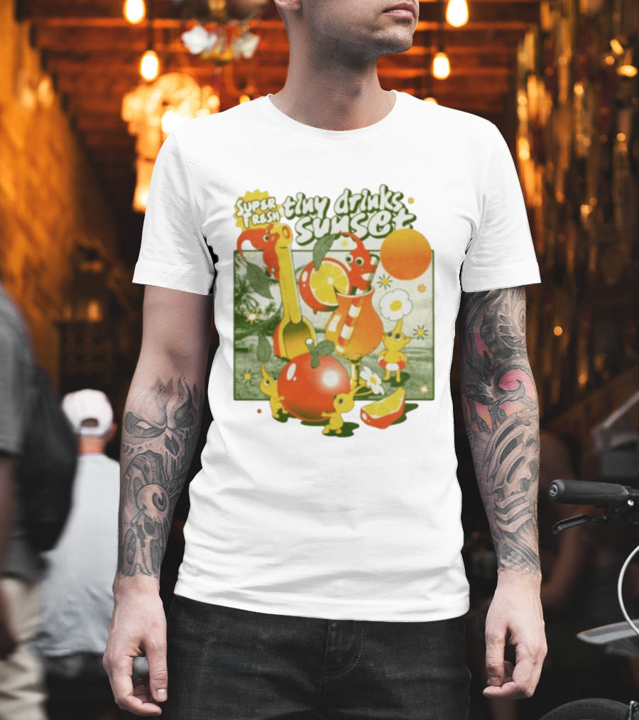 Super Fresh Tiny Drinks Sunset Pikmin Juicy Fruits Adventure T-Shirt