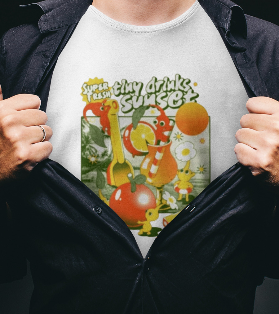 Super Fresh Tiny Drinks Sunset Pikmin Juicy Fruits Adventure T-Shirt