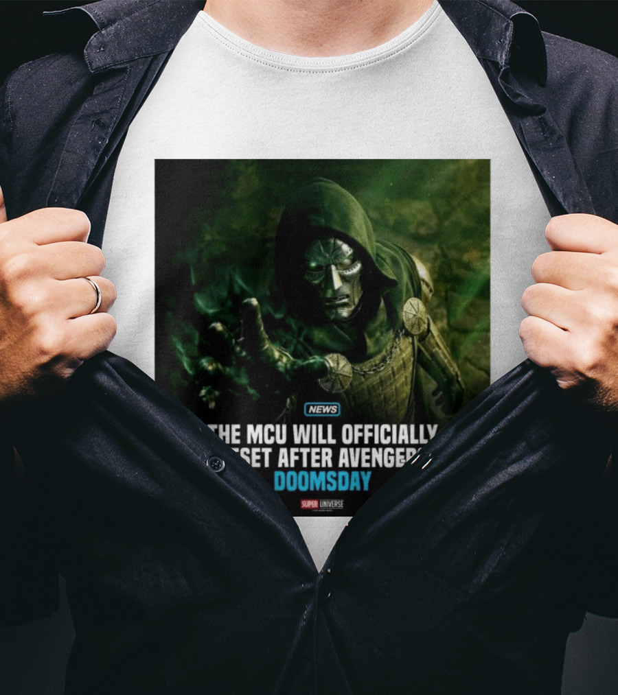 Avengers Doomsday MCU Reset Announcement Super Universe News T-Shirt