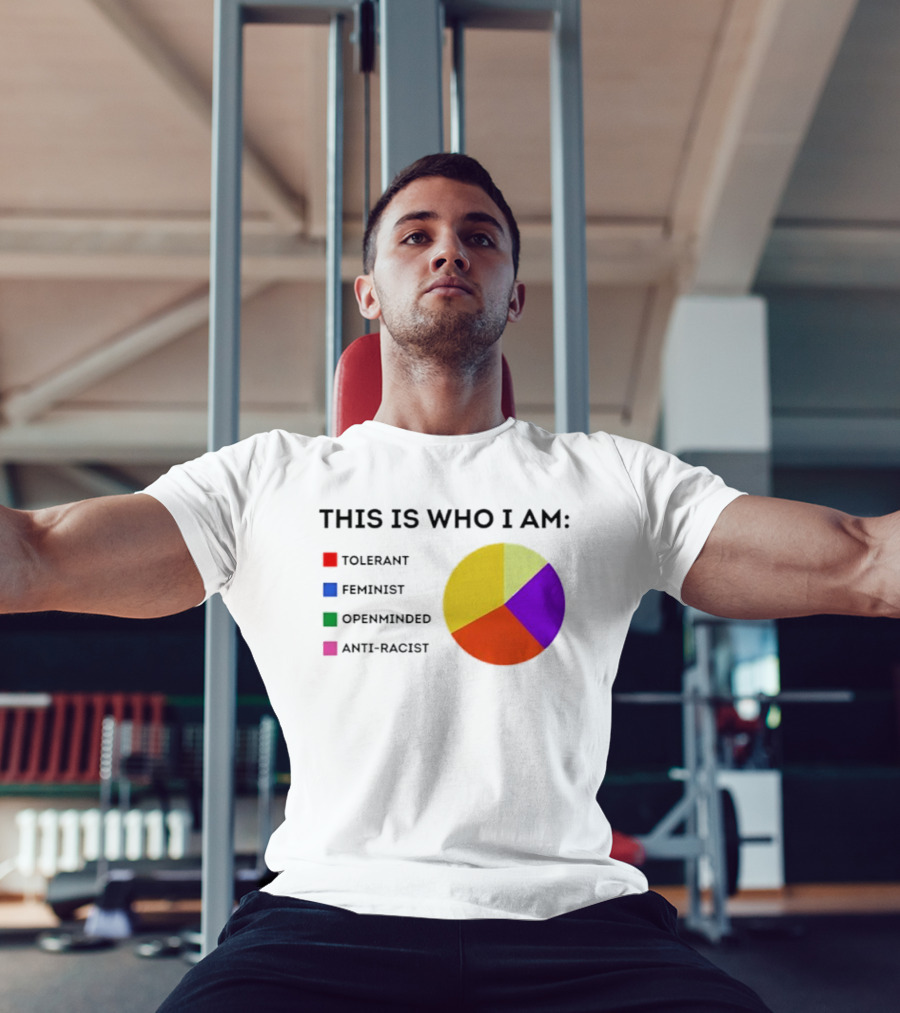Tolerant Feminist Openminded Anti Racist Pie Chart This Is Who I Am T-Shirt