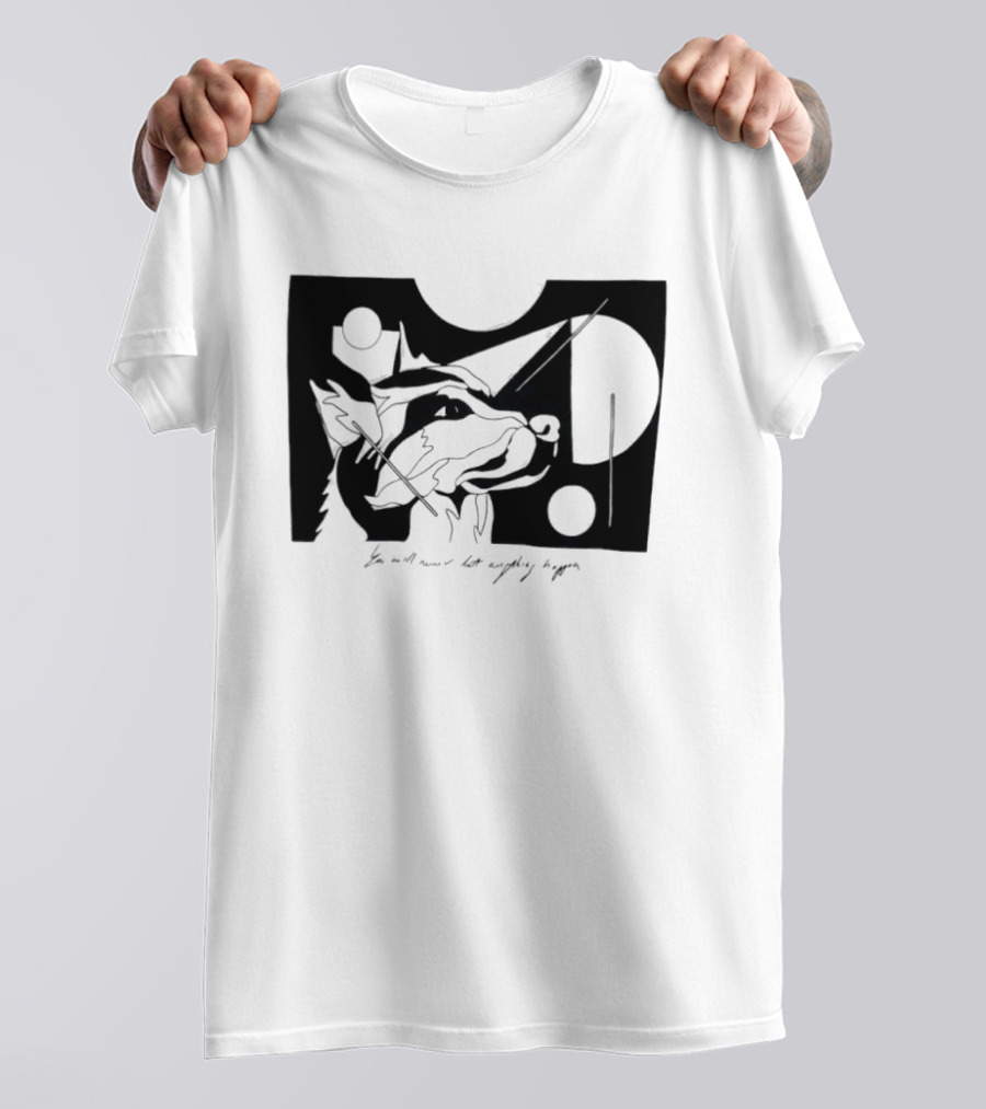 Wolf You Will Never Let Anything Happen Abstract Art Geometric Shapes T-Shirt