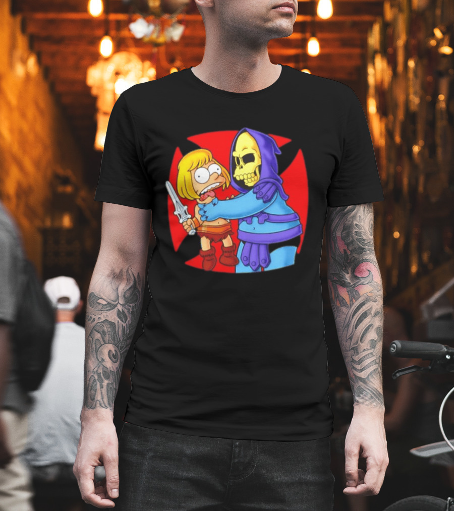 He Man Skeletor Masters Of The Universe Bart Simpson Mashup T-Shirt