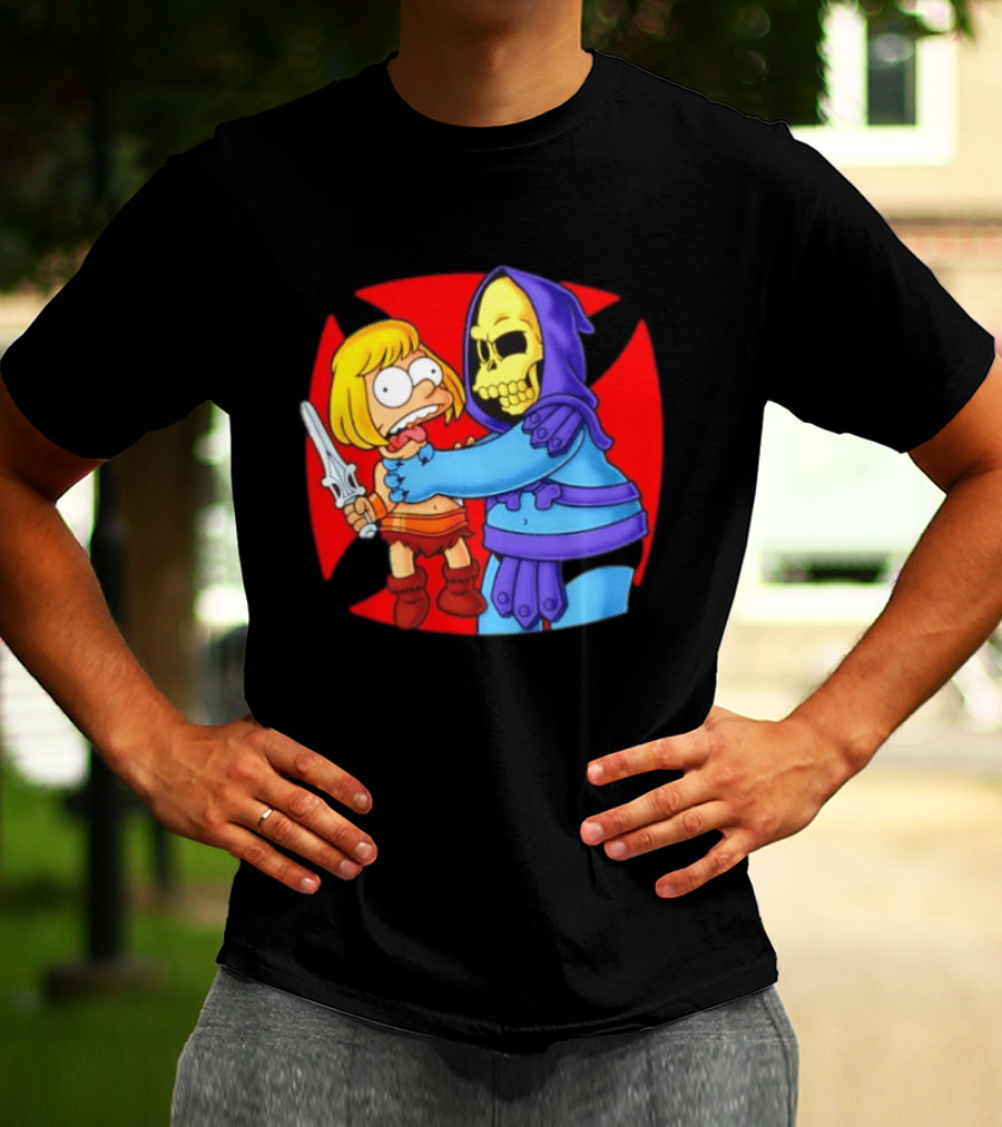 He Man Skeletor Masters Of The Universe Bart Simpson Mashup T-Shirt