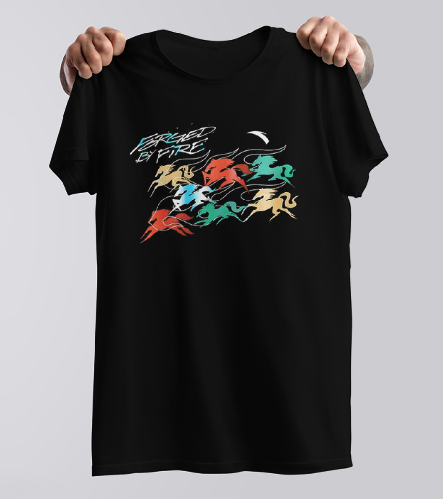 Kyrie Irving Forged By Fire Multicolored Horses T-Shirt