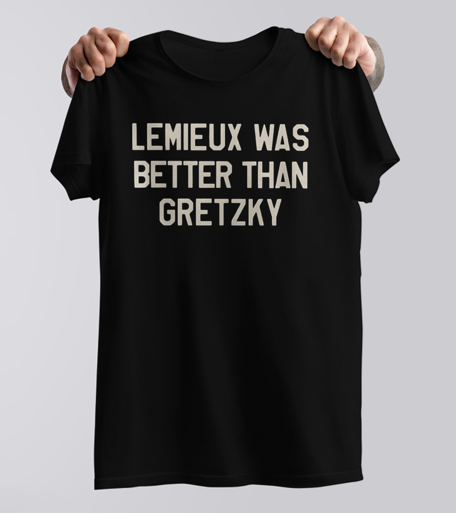 Lemieux Was Better Than Gretzky Hockey Debate Iconic Comparison T-Shirt