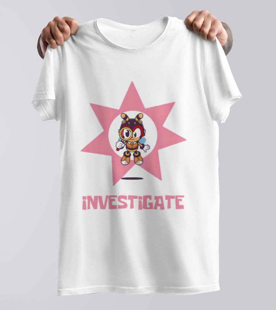 INVESTiGATE Charmy Bee Star Emblem Detective T-Shirt