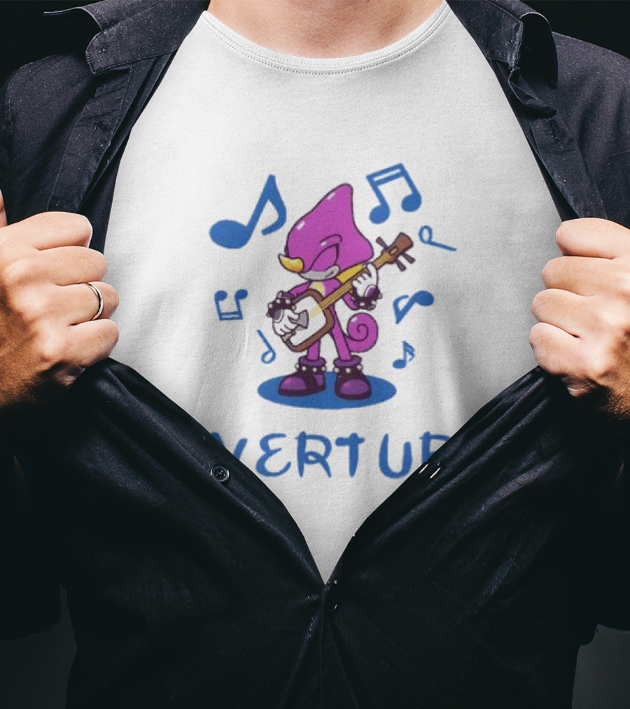 Espio The Chameleon Overture Music And Sonic The Hedgehog Notes T-Shirt