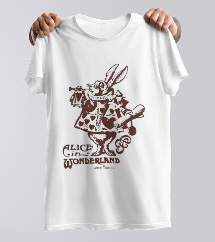 White Rabbit Alice In Wonderland Lewis Carroll T-Shirt