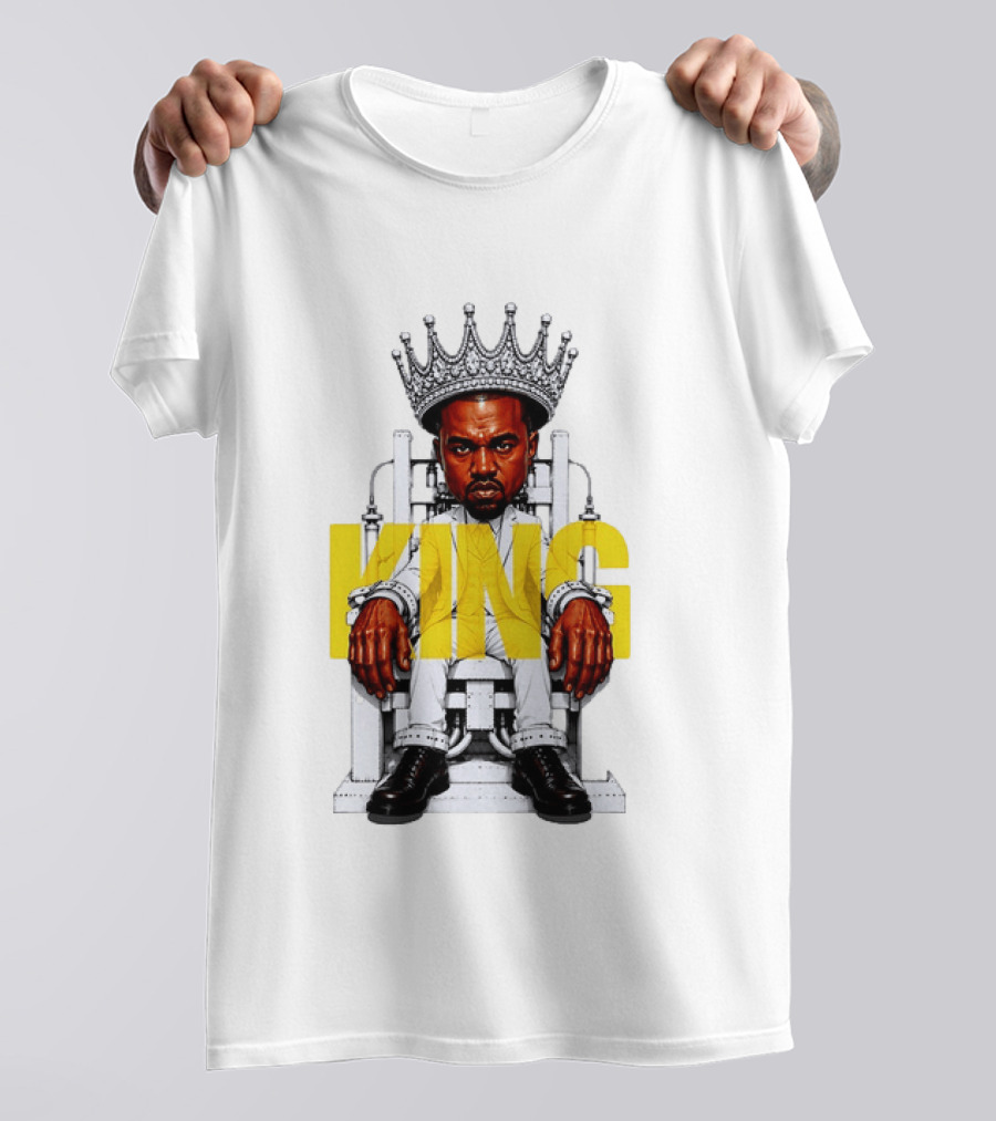 Kanye West King Chair Illustration With Crown T-Shirt