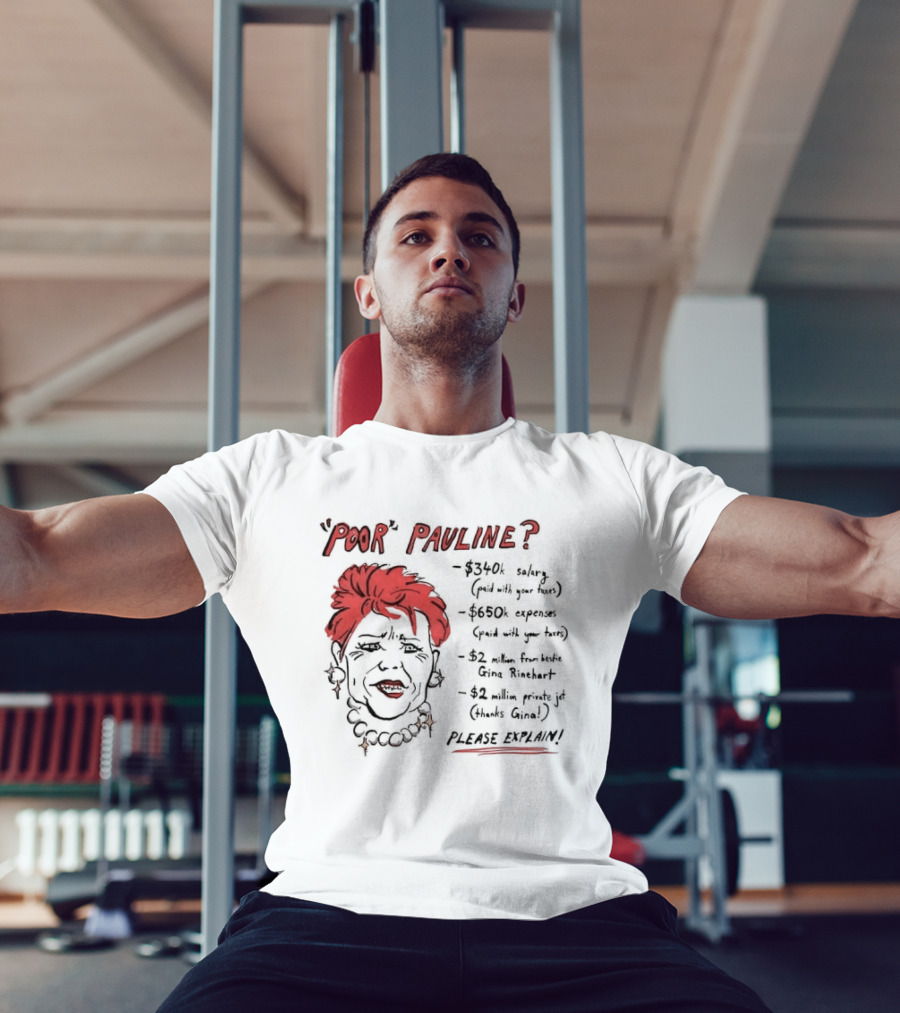 POOR PAULINE 340k Salary Expenses Political Satire Please Explain T-Shirt
