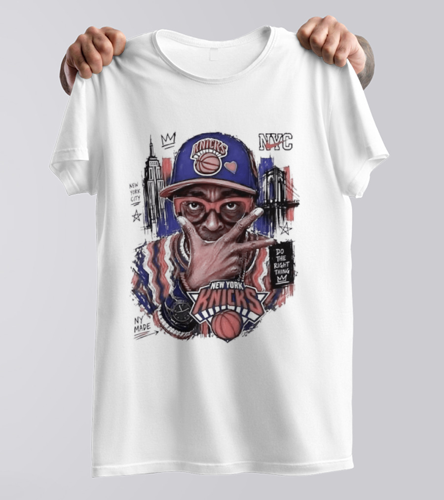 Spike Lee New York Knicks Do The Right Thing Madison Square Garden NYC Basketball T-Shirt