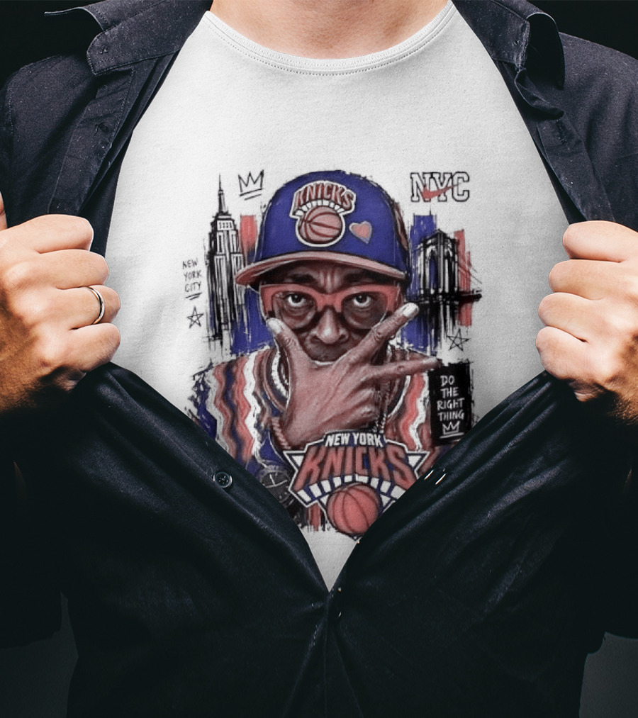 Spike Lee New York Knicks Do The Right Thing Madison Square Garden NYC Basketball T-Shirt