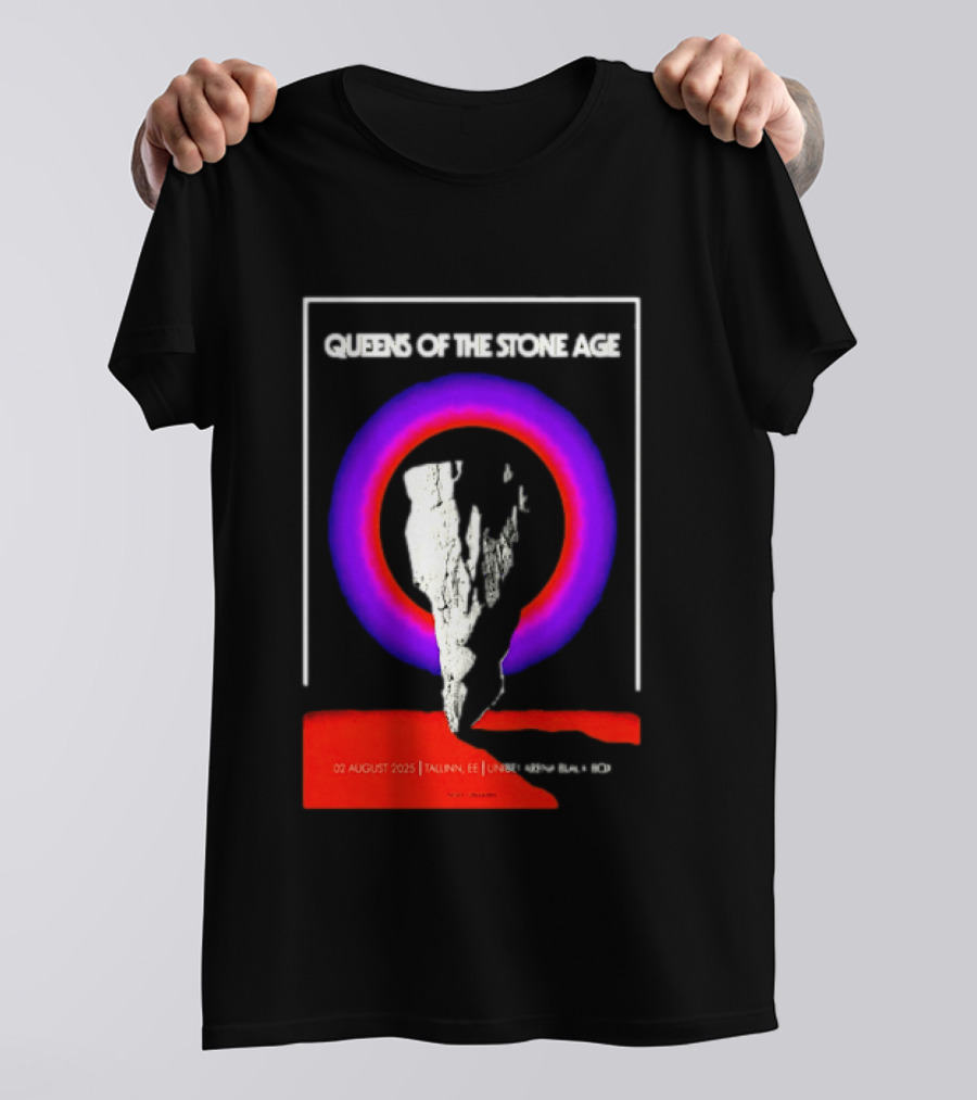 Queens Of The Stone Age 02 August 2025 Tallinn EE LHF Studio 47 Vintage Circle T-Shirt