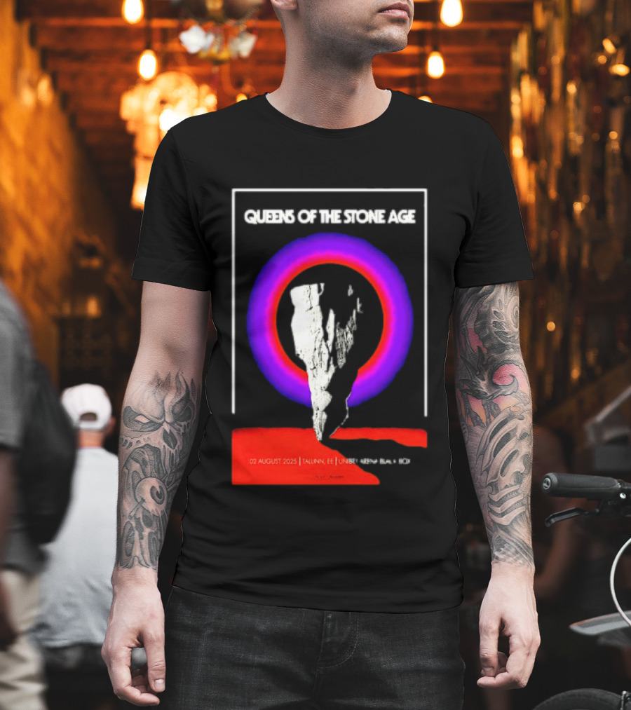 Queens Of The Stone Age 02 August 2025 Tallinn EE LHF Studio 47 Vintage Circle T-Shirt
