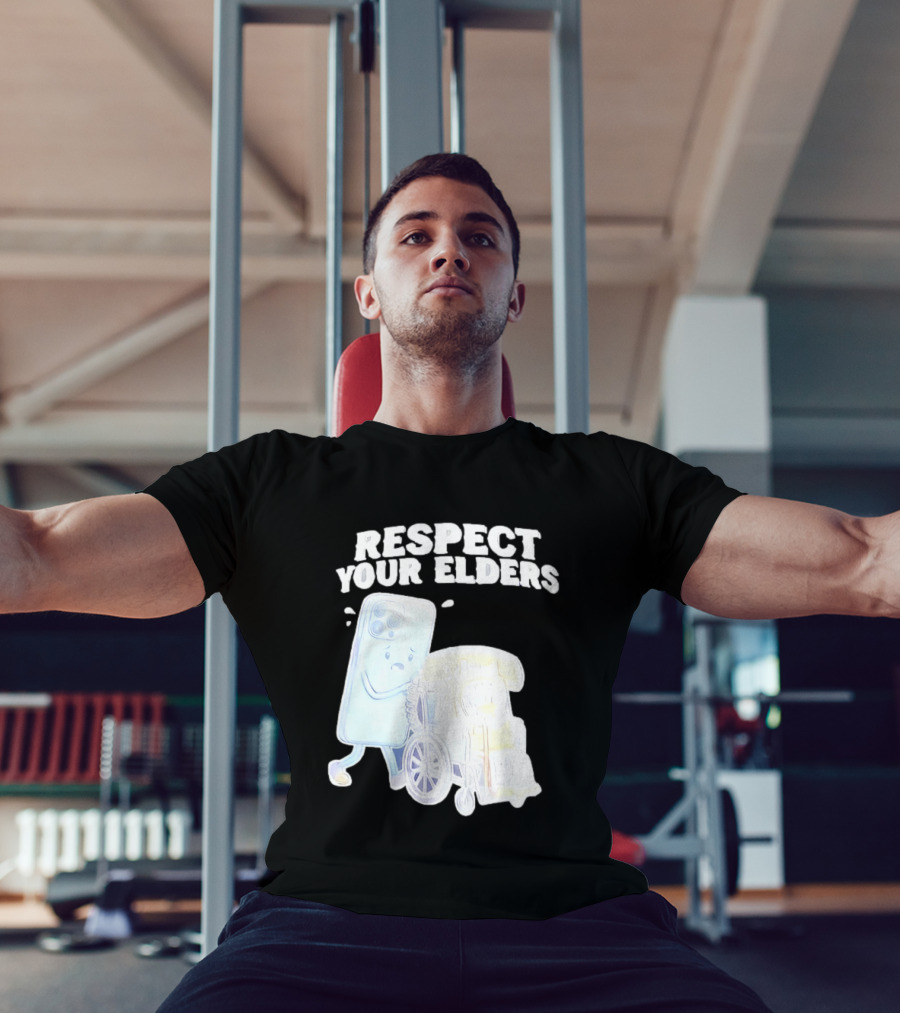 Respect Your Elders Smartphone And Vintage Telephone T-Shirt