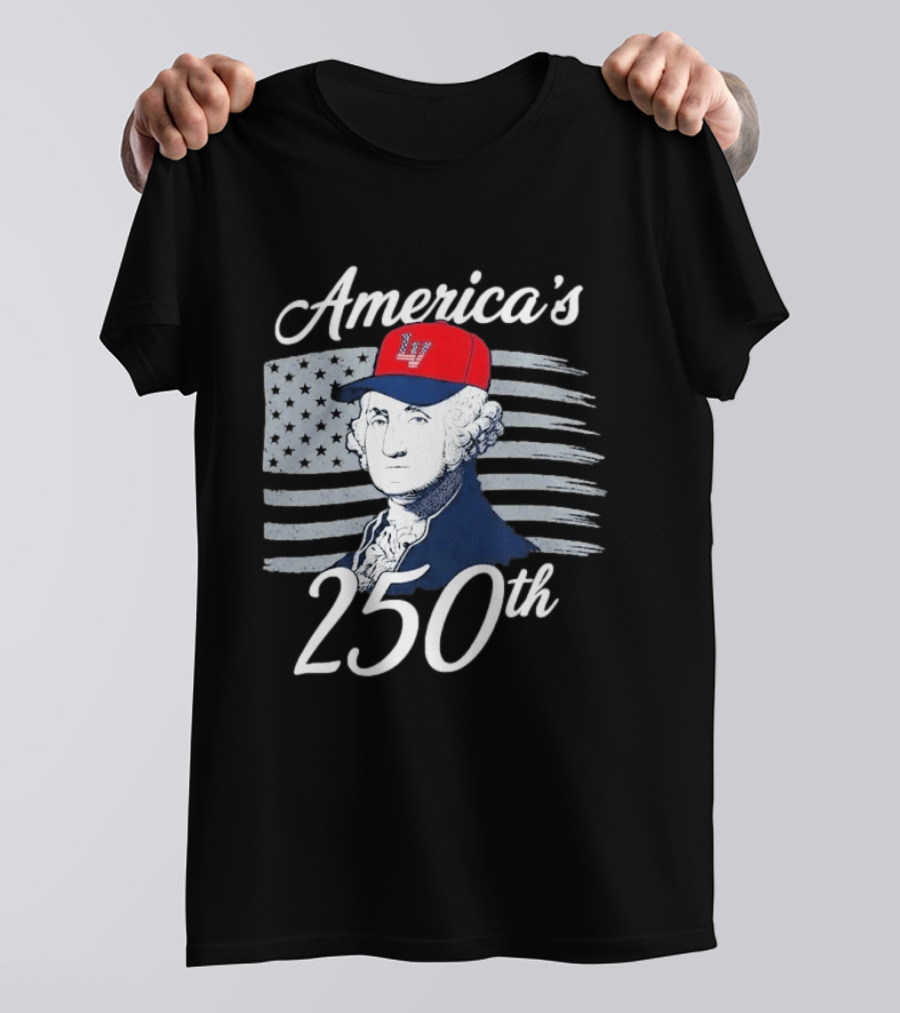 Las Vegas Aviators America's 250th George Washington LV Cap Navy T-Shirt