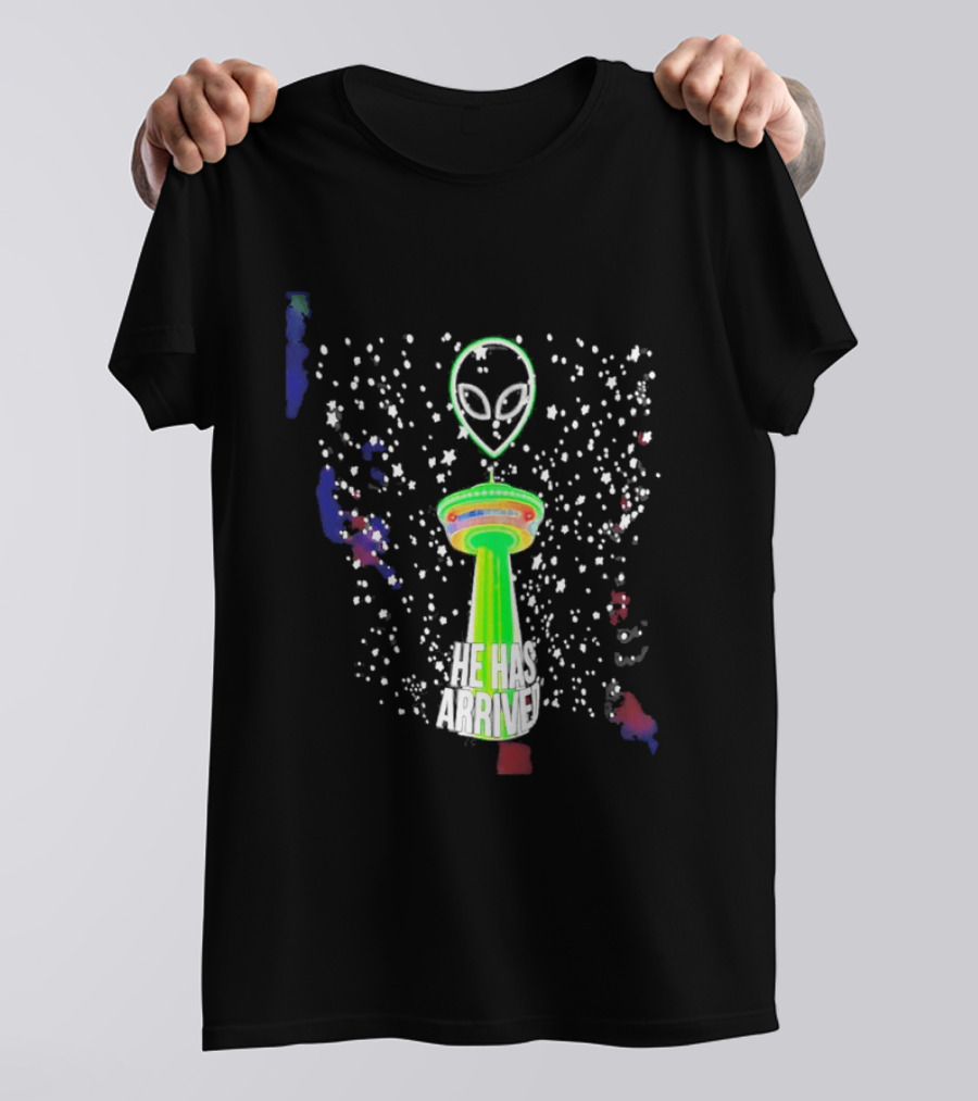 Wemby Spurs Alien He Has Arrived San Antonio Tower NBA Spurs T-Shirt