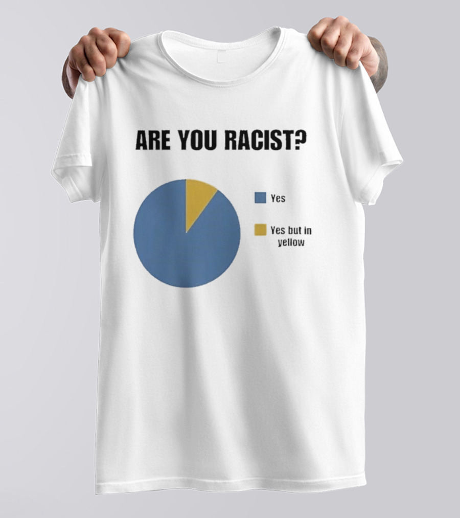 Are You Racist Yes Yes But In Yellow Pie Chart T-Shirt