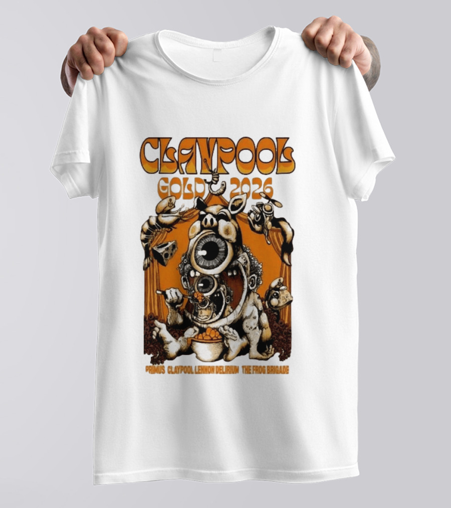 Claypool Cellar Door 2026 Primus Lennon Delirium Frog Brigade T-Shirt