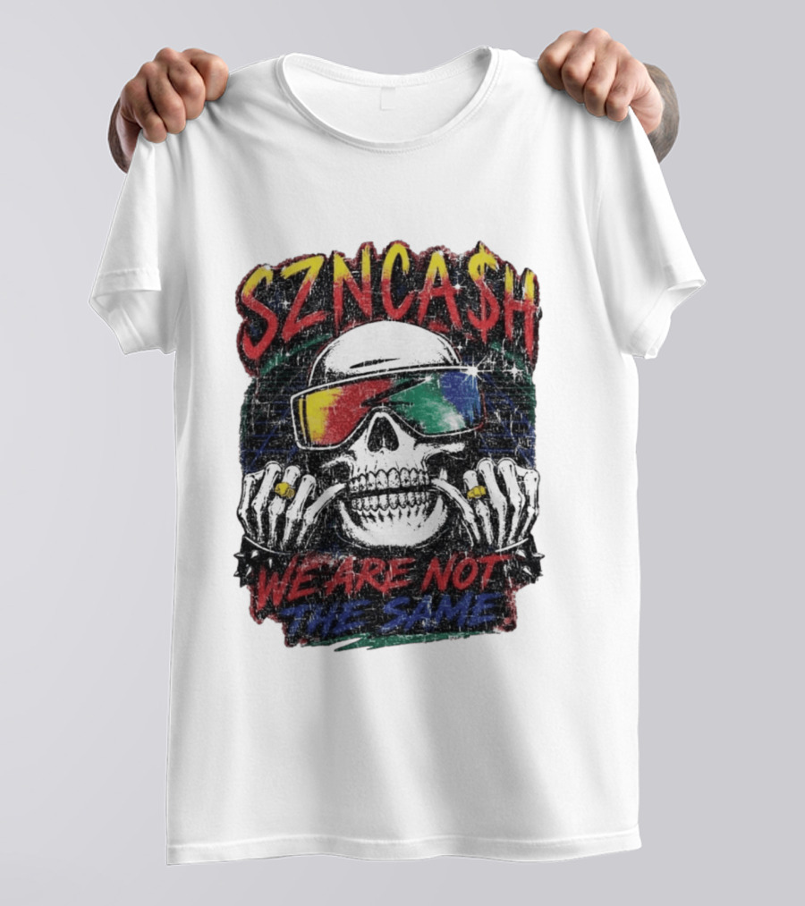 SZNCA$H We Are Not The Same Skull With Sunglasses T-Shirt