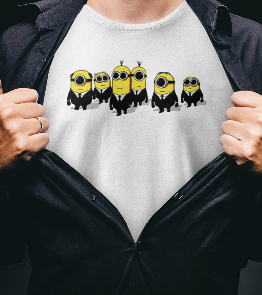 Minions Men In Black Movie Crossover Characters T-Shirt
