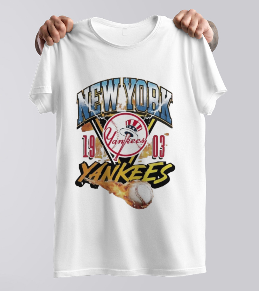 New York Yankees 1903 Fireball Baseball Yankees T-Shirt