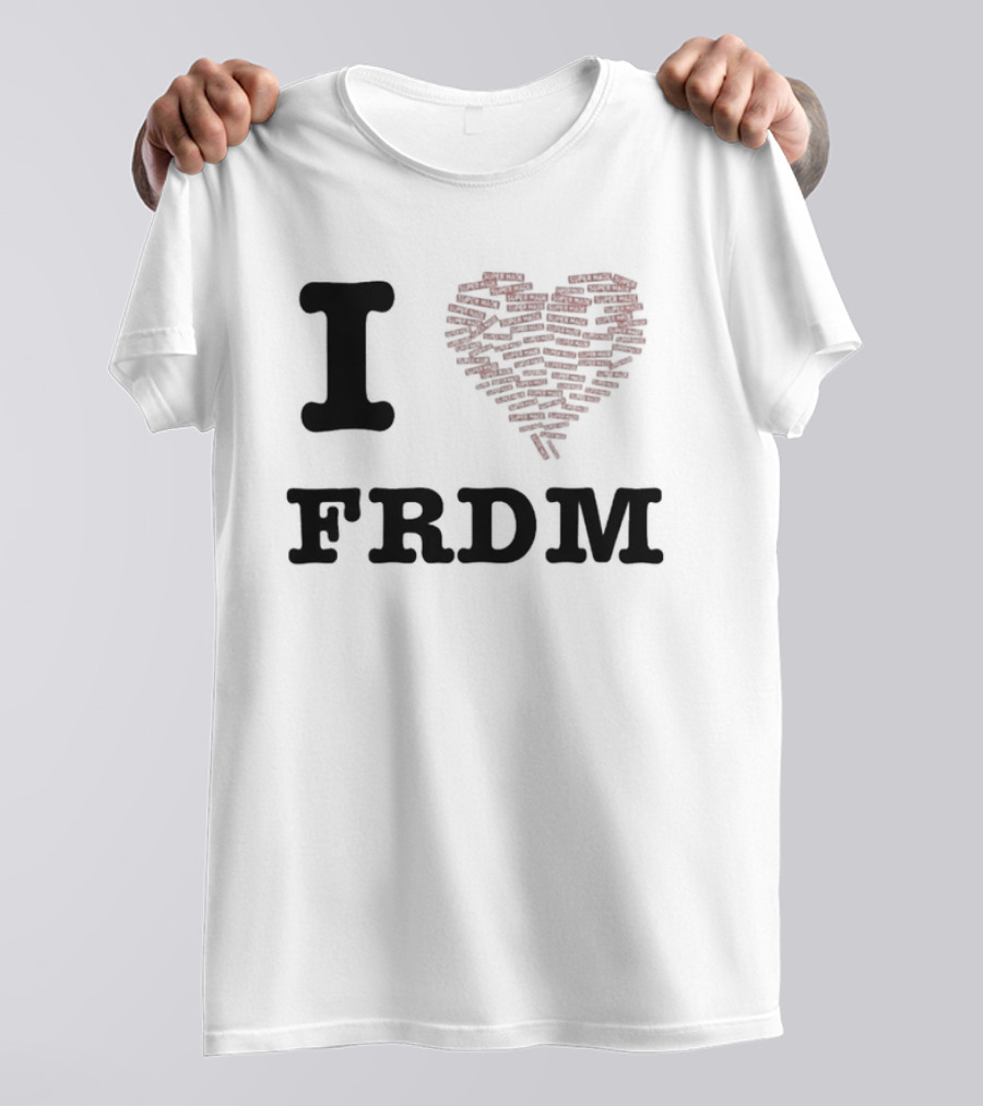 I Heart FRDM Supermade Clothing Heart T-Shirt