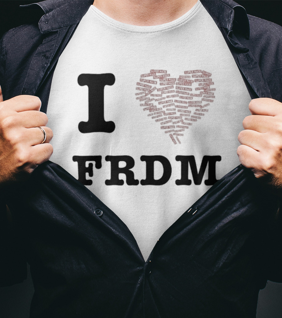 I Heart FRDM Supermade Clothing Heart T-Shirt