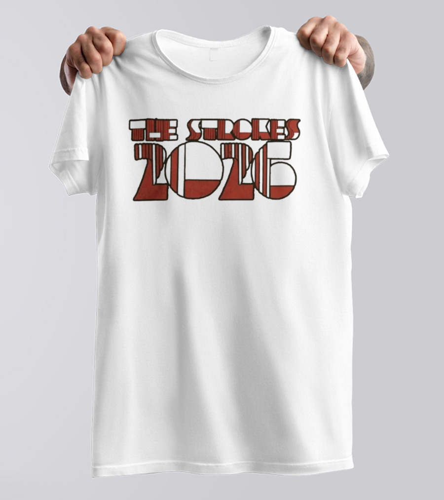 The Strokes 2026 Tour Vintage Red T-Shirt