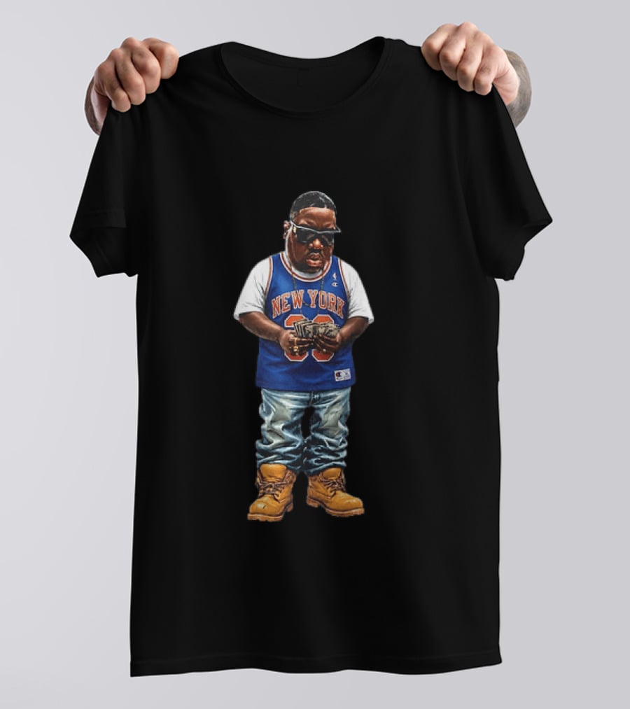 Biggie Notorious B.I.G. New York Knicks NBA Basketball Fashion T-Shirt