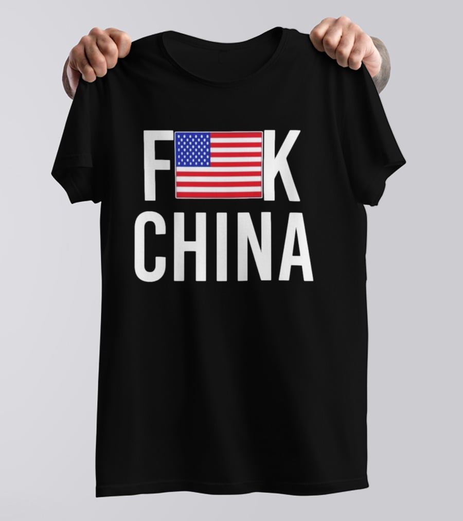 Fuck China USA Flag T-Shirt