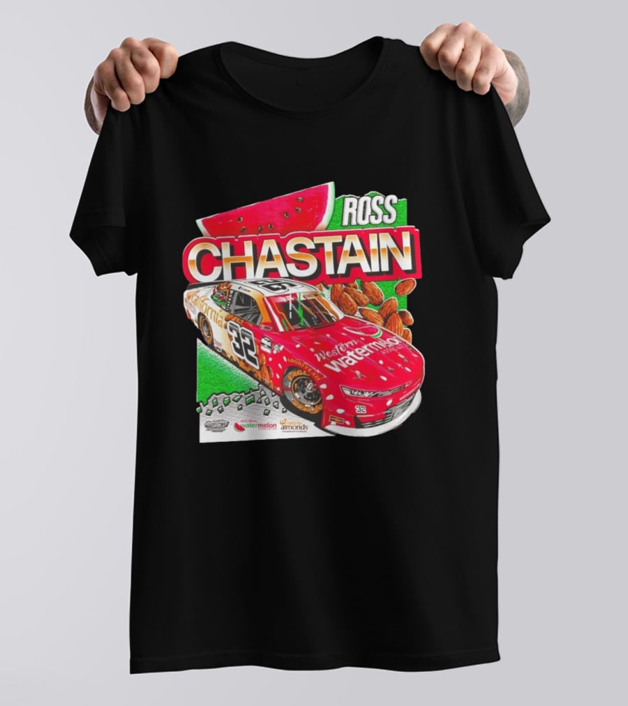 Ross Chastain 32 Western Watermelon California Almonds NASCAR Racing Car T-Shirt
