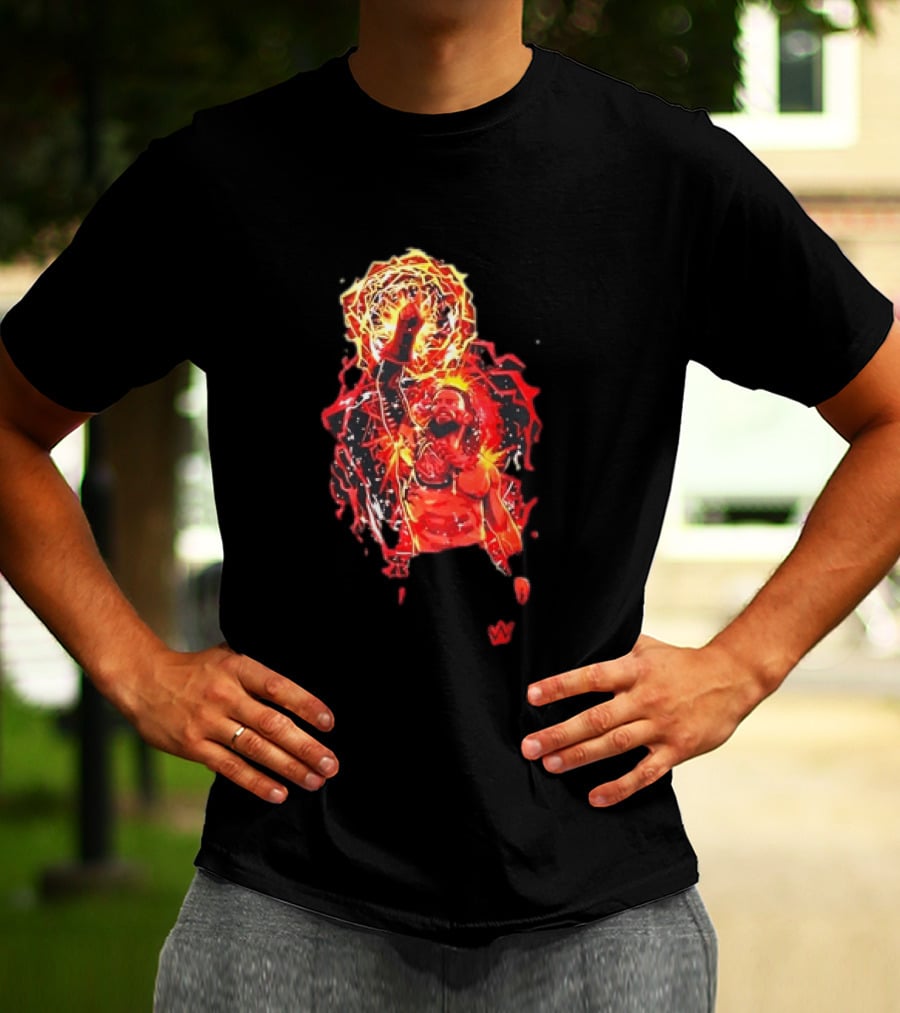 Roman Reigns Tribal Chief Fist Lightning WWE Power T-Shirt