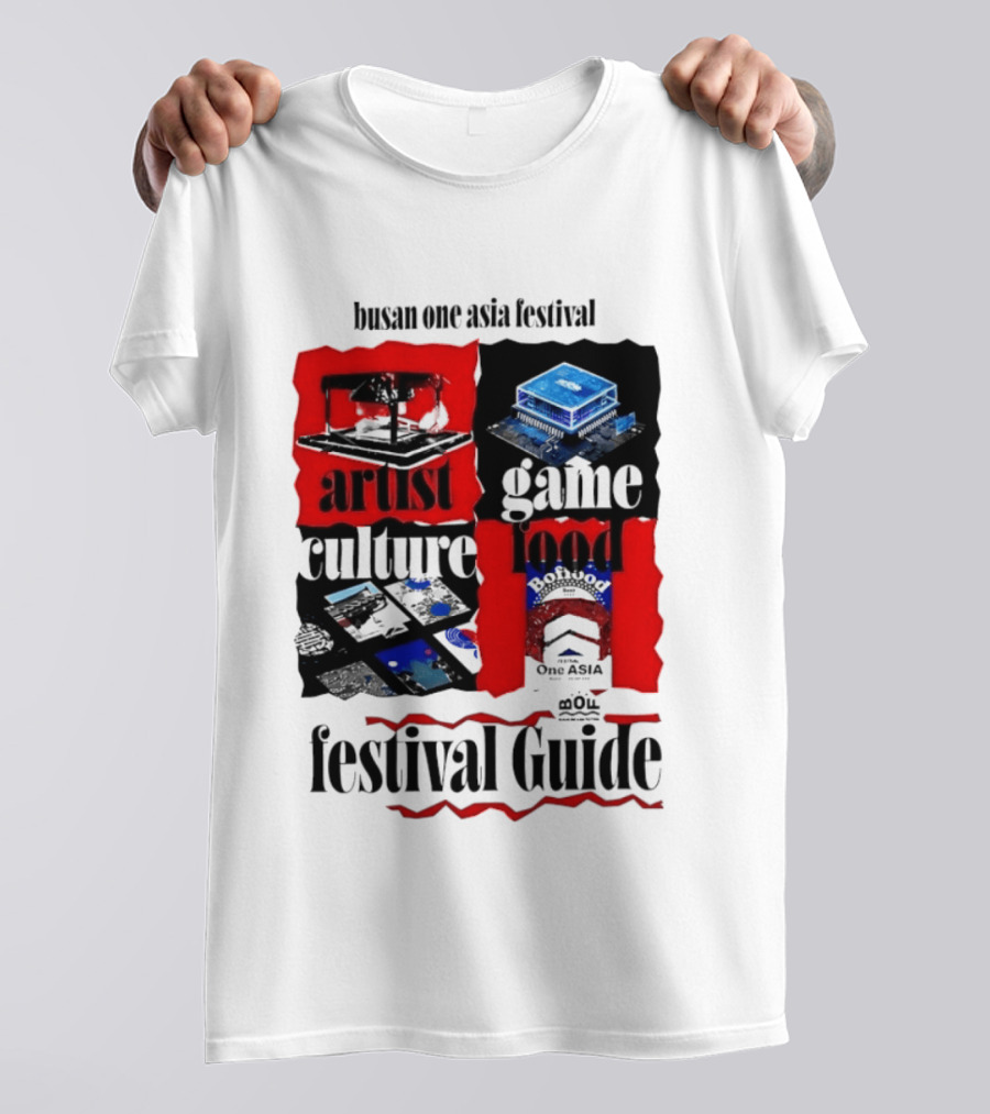 Busan One Asia Festival Artist Game Food Culture Festival Guide T-Shirt