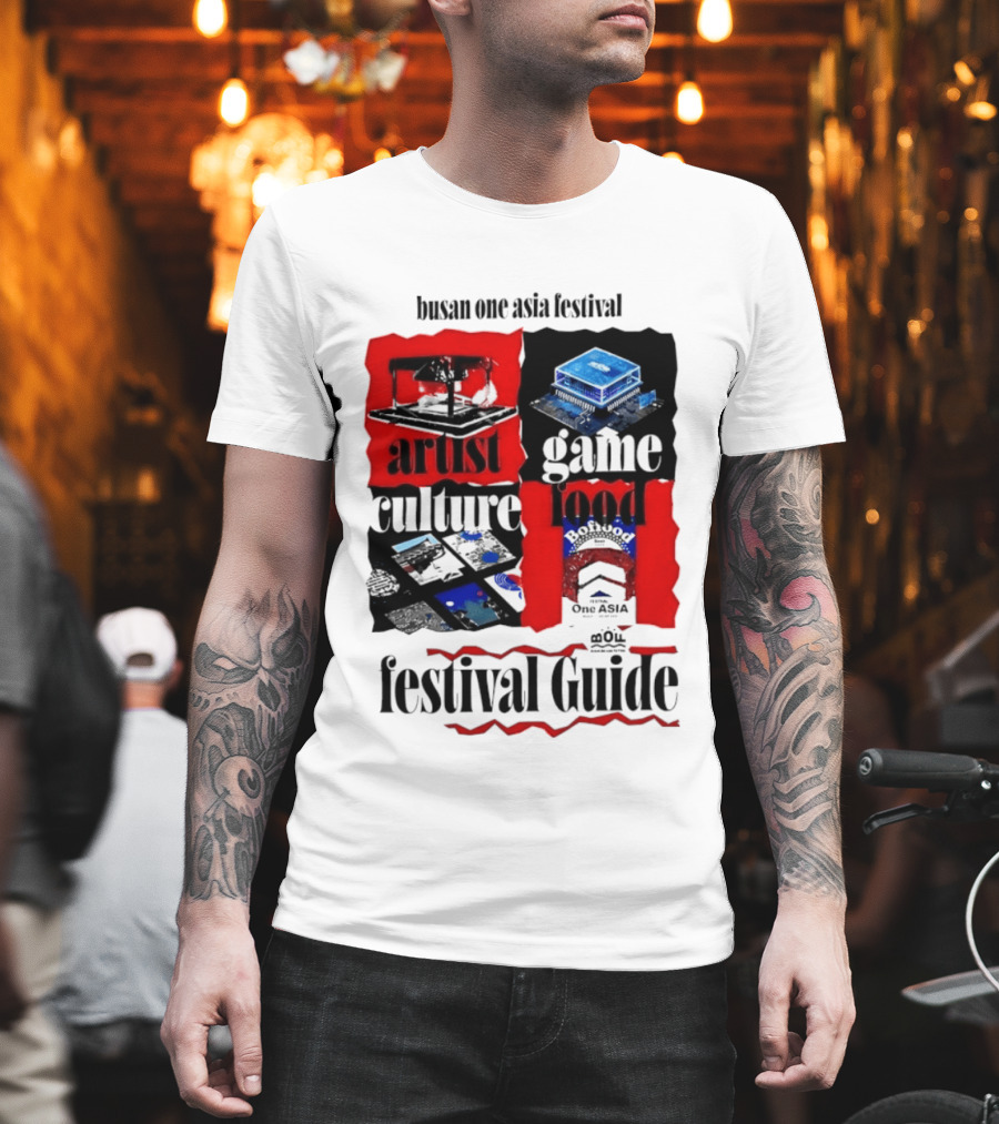 Busan One Asia Festival Artist Game Food Culture Festival Guide T-Shirt