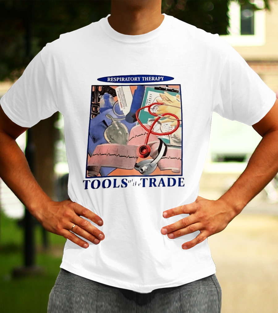 Respiratory Therapy Tools Stethoscope And Medical Instruments T-Shirt