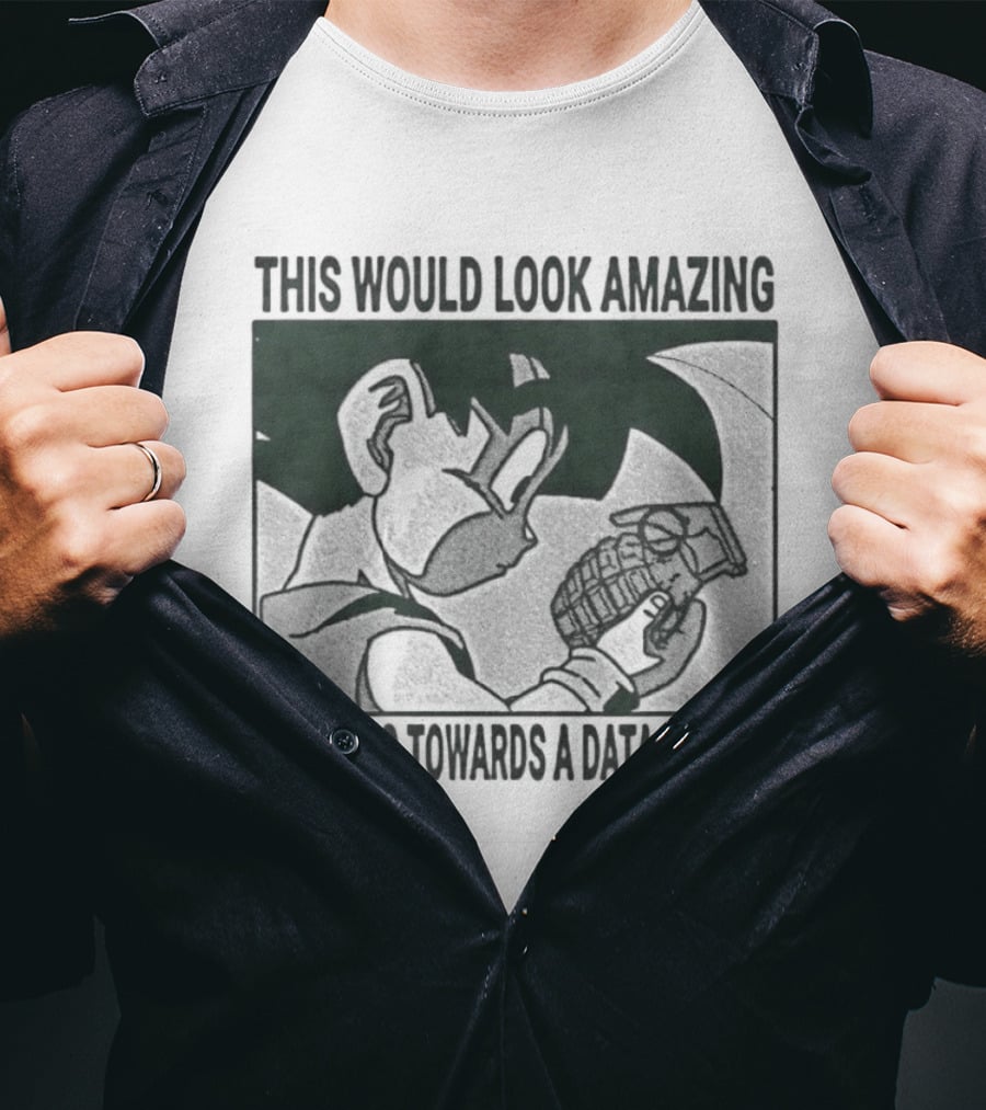 Son Goku Grenade This Would Look Amazing Hurtling Towards A Data Centre T-Shirt