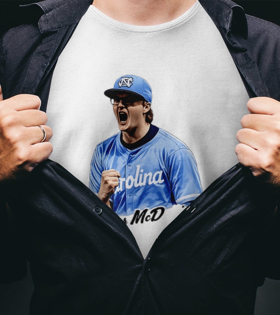 Walker McD North Carolina Tar Heels Baseball Carolina Blue Team Spirit T-Shirt