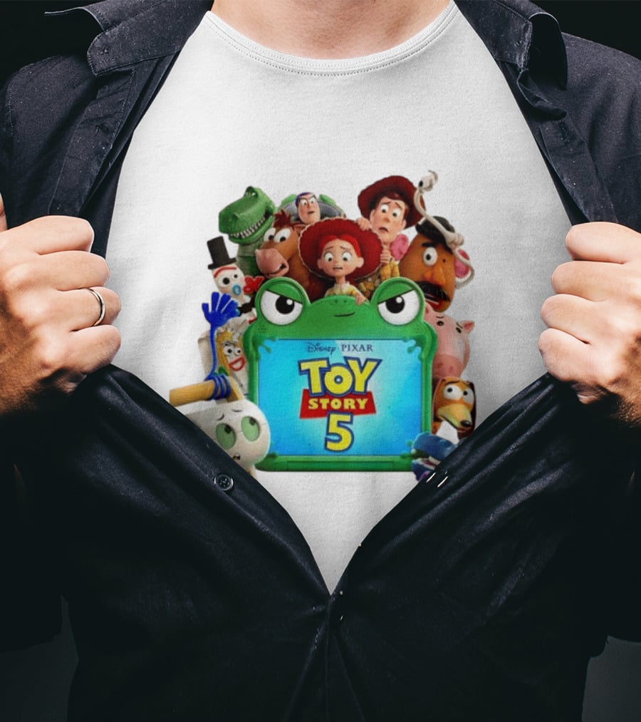 Woody Buzz Lightyear And Friends Toy Story 5 Disney Pixar Characters T-Shirt