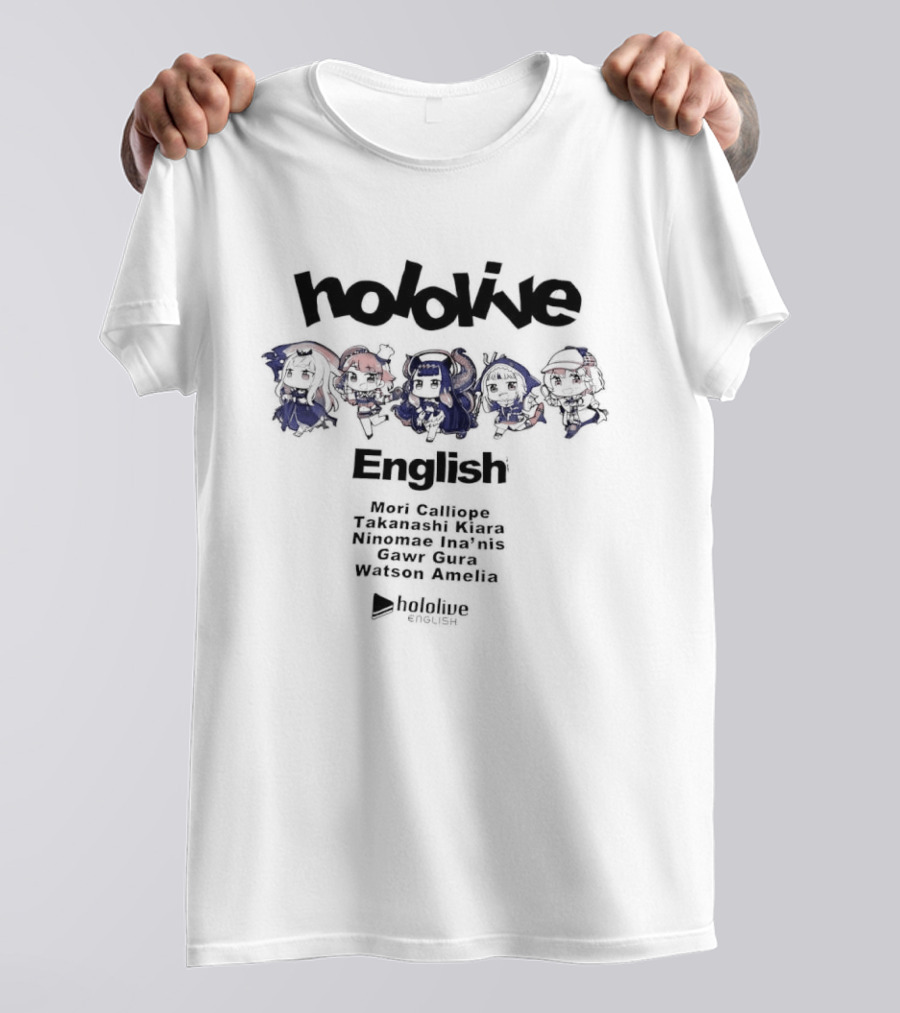 Hololive English Mori Calliope Takanashi Kiara Ninomae Ina Nis Gawr Gura Watson Amelia Hololive Production T-Shirt